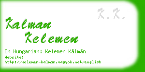 kalman kelemen business card